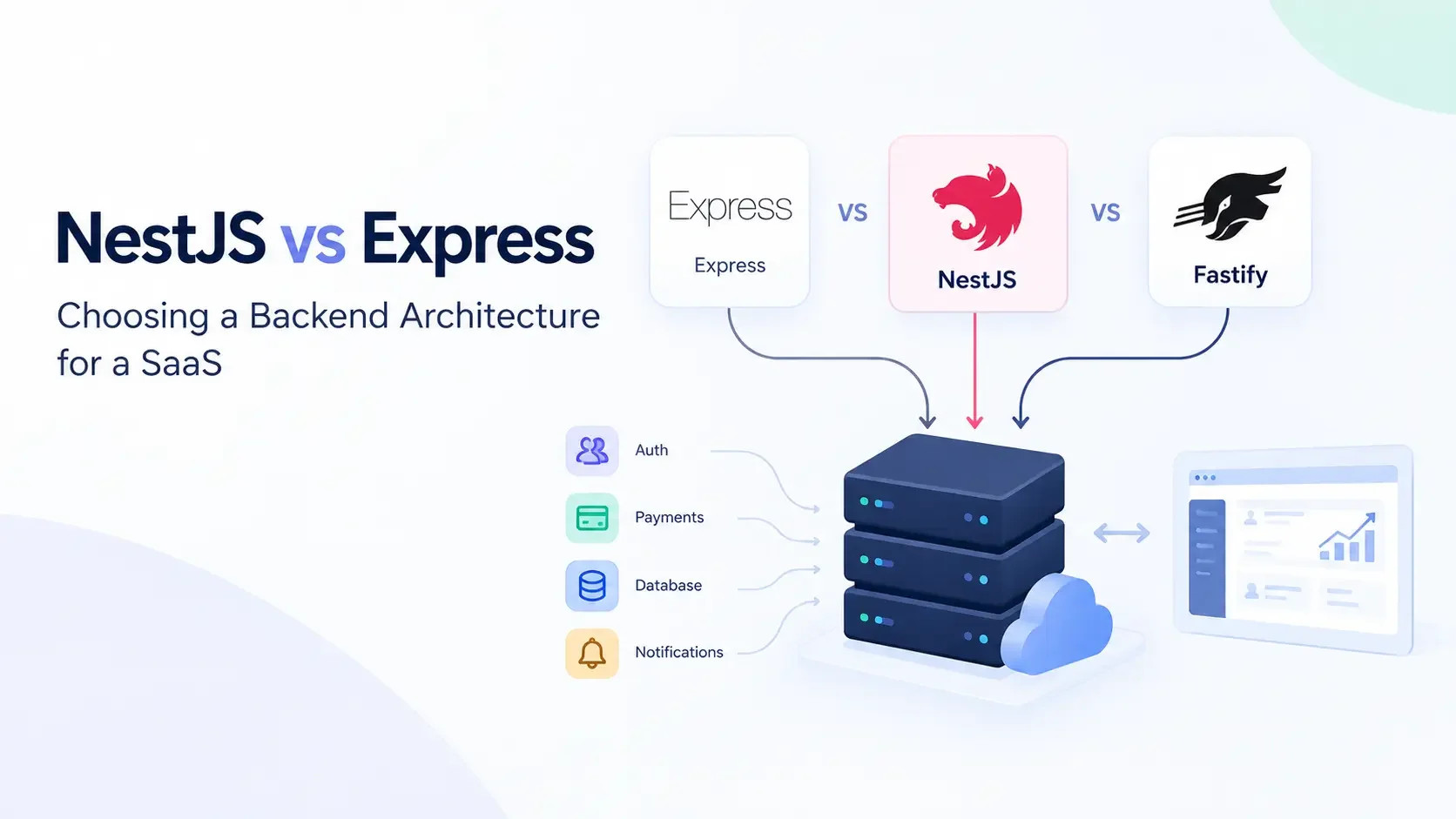 Nestjs vs express for backend architecture for saas